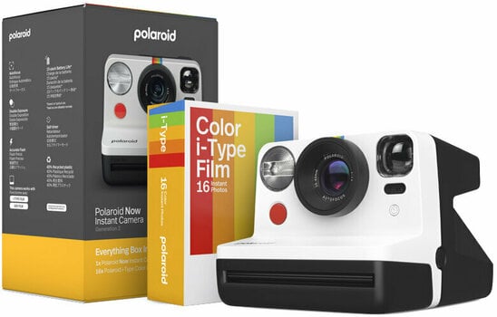 Aparat de fotografiat instantanee Polaroid Now Gen 2 E-box Black & White - 1