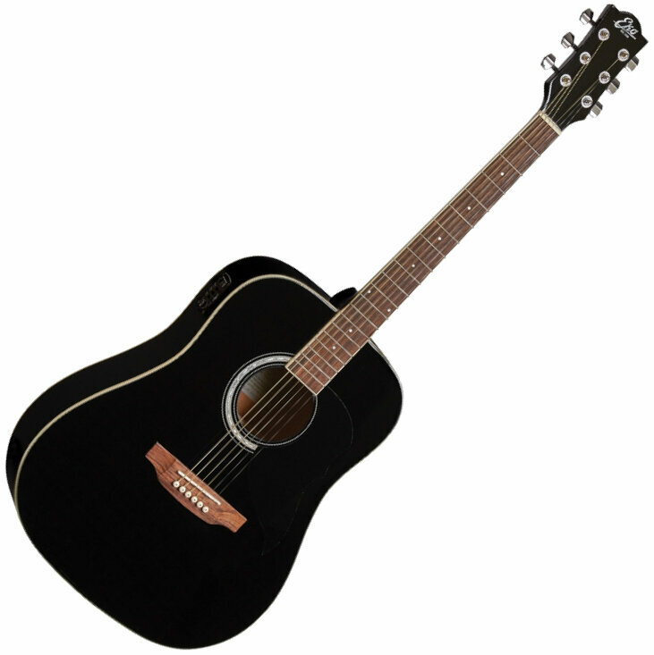 Dreadnought elektro-akoestische gitaar Eko guitars Ranger 6 EQ Black
