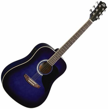 Guitare Dreadnought acoustique-électrique Eko guitars Ranger 6 EQ Blue Sunburst - 1