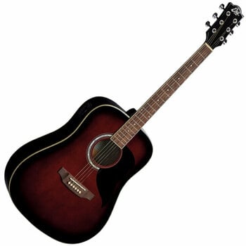 Dreadnought elektro-akoestische gitaar Eko guitars Ranger 6 EQ Red Sunburst - 1