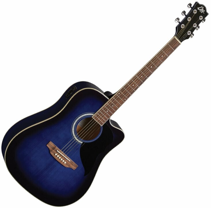 Dreadnought elektro-akoestische gitaar Eko guitars Ranger CW EQ Blue Sunburst