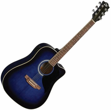 Guitare Dreadnought acoustique-électrique Eko guitars Ranger CW EQ Blue Sunburst - 1