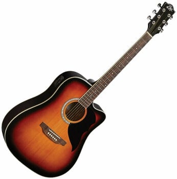 Elektroakustinen kitara Eko guitars Ranger CW EQ Brown Sunburst - 1