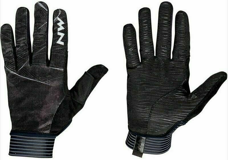 Kesztyű kerékpározáshoz Northwave Air Glove Full Finger Black/Grey S Kesztyű kerékpározáshoz