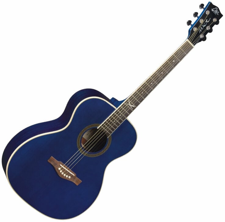Jumbo akoestische gitaar Eko guitars NXT A100 Blue (Zo goed als nieuw)