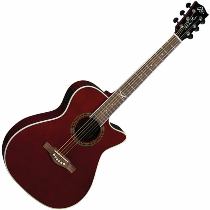 Jumbo elektro-akoestische gitaar Eko guitars NXT A100ce Red