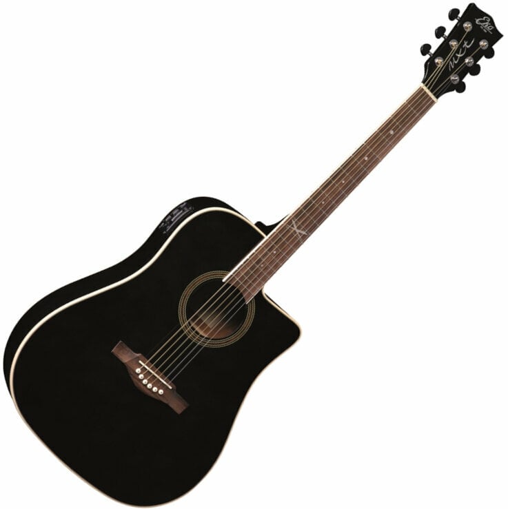 Dreadnought elektro-akoestische gitaar Eko guitars NXT D100ce Black