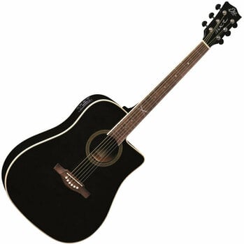 Dreadnought elektro-akoestische gitaar Eko guitars NXT D100ce Black - 1