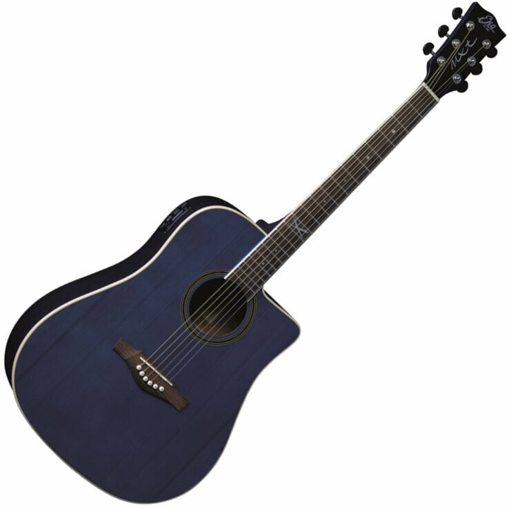 Dreadnought elektro-akoestische gitaar Eko guitars NXT D100ce Blue