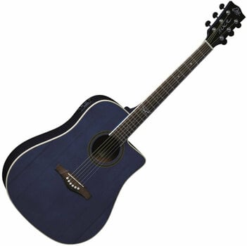 Dreadnought elektro-akoestische gitaar Eko guitars NXT D100ce Blue - 1