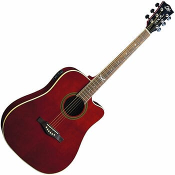 Elektroakusztikus gitár Eko guitars NXT D100ce Red - 1