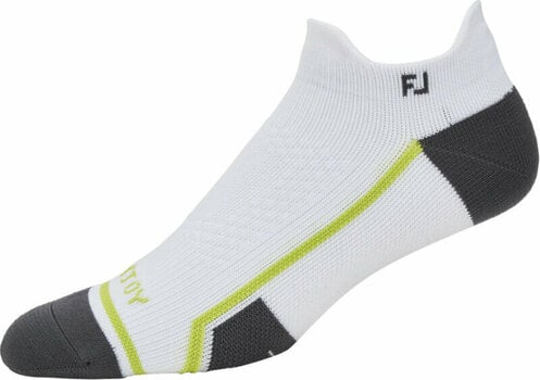 Ponožky Footjoy Tech D.R.Y Roll Tab Ponožky White/Grey Standard - 1