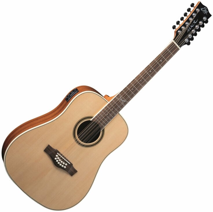 12-saitige Elektro-Akustikgitarre Eko guitars NXT D100e XII Natural