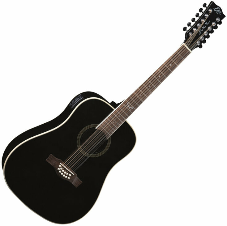 12-saitige Elektro-Akustikgitarre Eko guitars NXT D100e XII Black