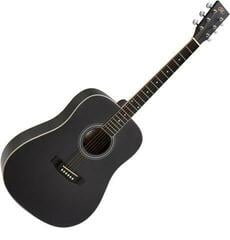 Akustická kytara SX SD104KBK Black Akustická kytara
