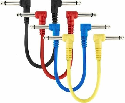 Propojovací kabel, Patch kabel Dr.Parts DRCA1P Černá-Červená-Modrá-Žlutá Lomený - Lomený - 1
