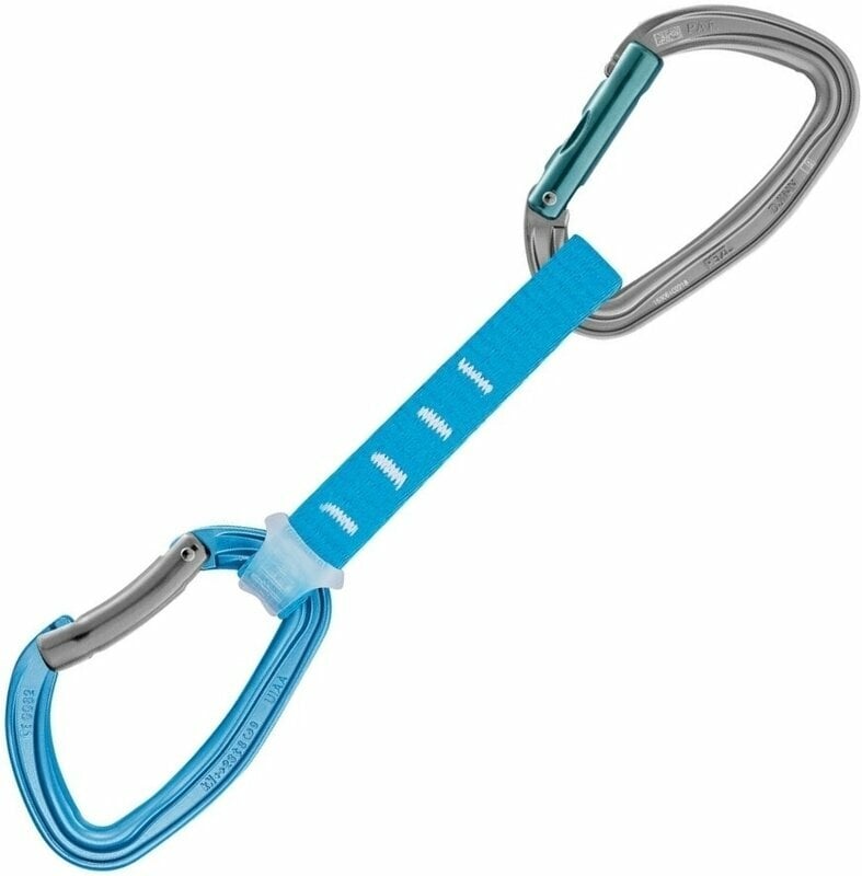 Climbing Carabiner Petzl Djinn Axess Quickdraw Blue Solid Straight/Solid Bent Gate 12.0