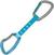 Карабина за катерене Petzl Djinn Axess Quickdraw Blue Solid Straight/Solid Bent Gate 12.0