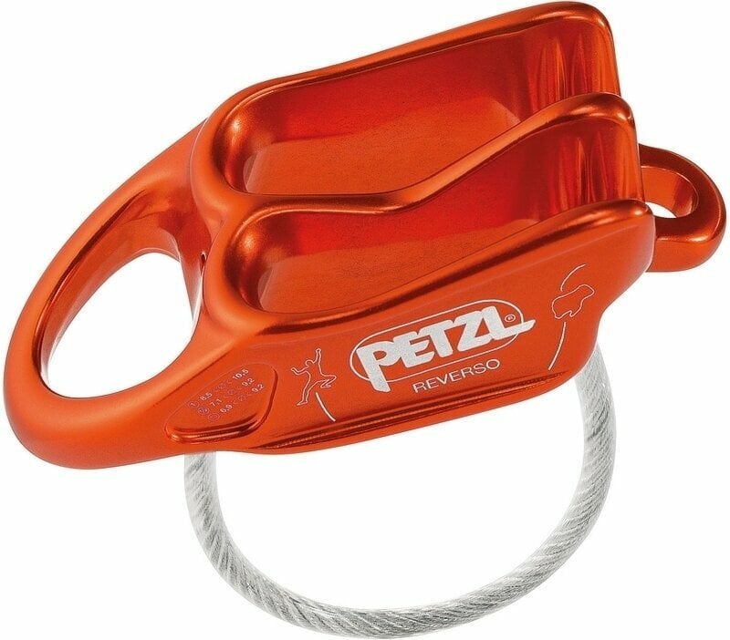 Équipement de sécurité pour escalade Petzl Reverso Belay/Rappel Device Red/Orange