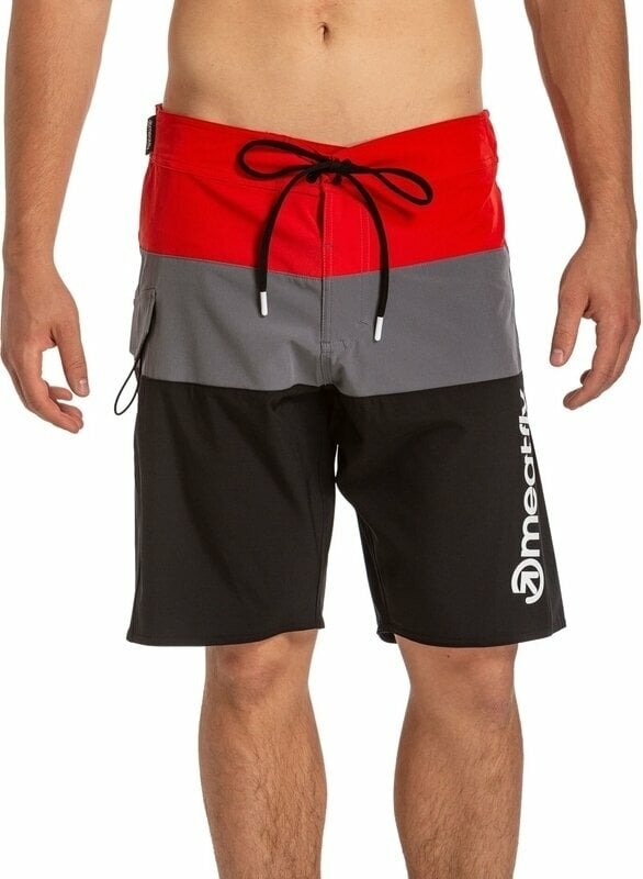Men's Swimwear Meatfly Mitch Boardshorts 21'' Red Stripes S