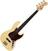 Bajo de 4 cuerdas Fender Made in Japan Junior Jazz Bass RW Satin Vintage White Bajo de 4 cuerdas