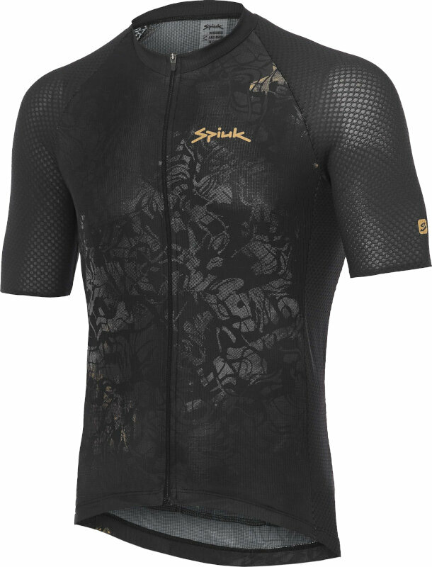 Mez kerékpározáshoz Spiuk Top Ten Star Jersey Short Sleeve Dzsörzi Black XL