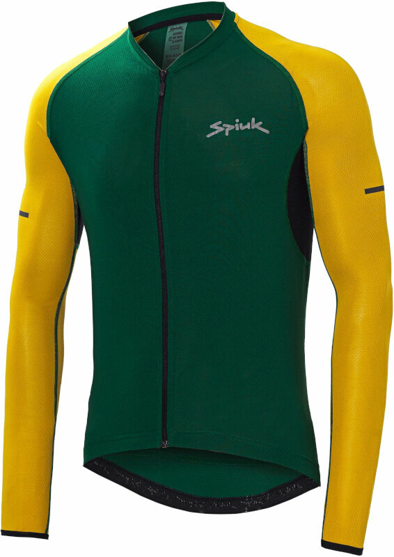 Odzież kolarska / koszulka Spiuk Helios Jersey Long Sleeve Green XL