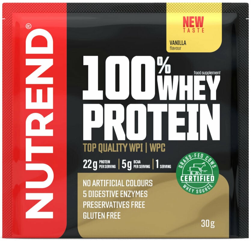 NUTREND 100 % Whey Protein Ванилия 30 g Суроватъчни протеин - Muziker