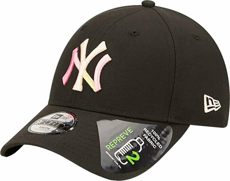 Czapka z daszkiem New York Yankees 9Forty K MLB Block Logo Black/Metallic Child Czapka z daszkiem