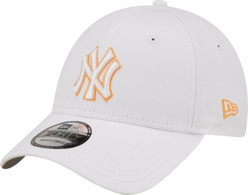Baseballpet New York Yankees 9Forty MLB Neon Outline White/Orange UNI Baseballpet