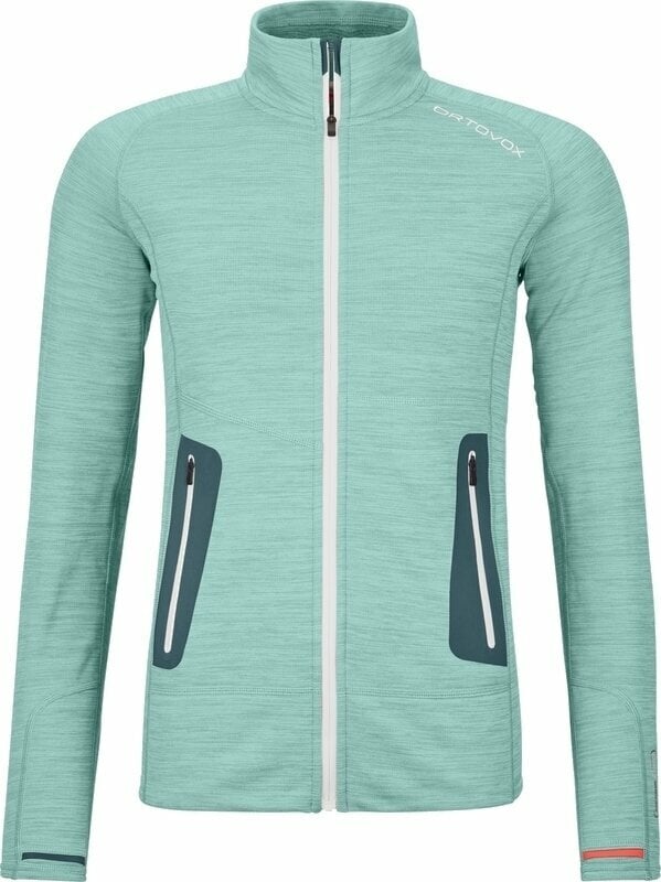 Majica s kapuljačom na otvorenom Ortovox Fleece Light Jacket W Ice Waterfall Blend XS Majica s kapuljačom na otvorenom