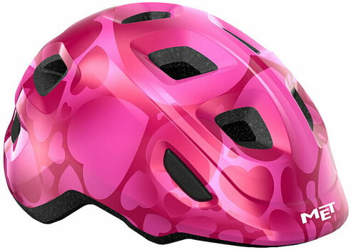 Casco da ciclismo per bambini MET Hooray Pink Hearts/Glossy XS (46-52 cm) Casco da ciclismo per bambini - 1