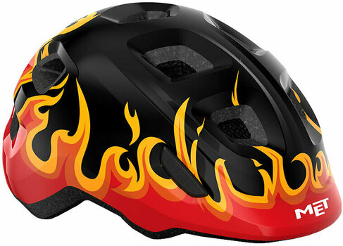 Kid Bike Helmet MET Hooray Black Flames/Glossy XS (46-52 cm) Kid Bike Helmet - 1