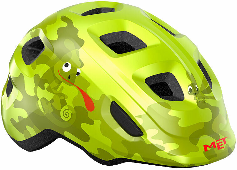 Levně MET Hooray Lime Chameleon/Glossy XS (46-52 cm) Dětská cyklistická helma