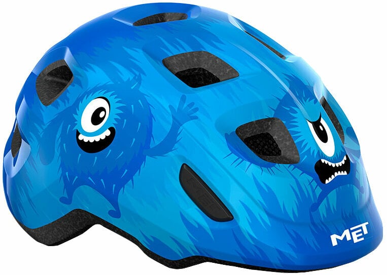 Levně MET Hooray Blue Monsters/Glossy XS (46-52 cm) Dětská cyklistická helma