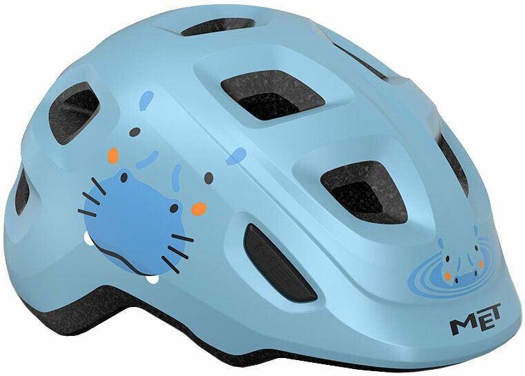 Dětská cyklistická helma MET Hooray Pale Blue Hippo/Matt XS (46-52 cm) Dětská cyklistická helma