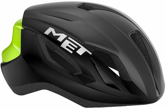 Bike Helmet MET Strale Black Fluo Yellow Reflective/Glossy S (52-56 cm) Bike Helmet - 1