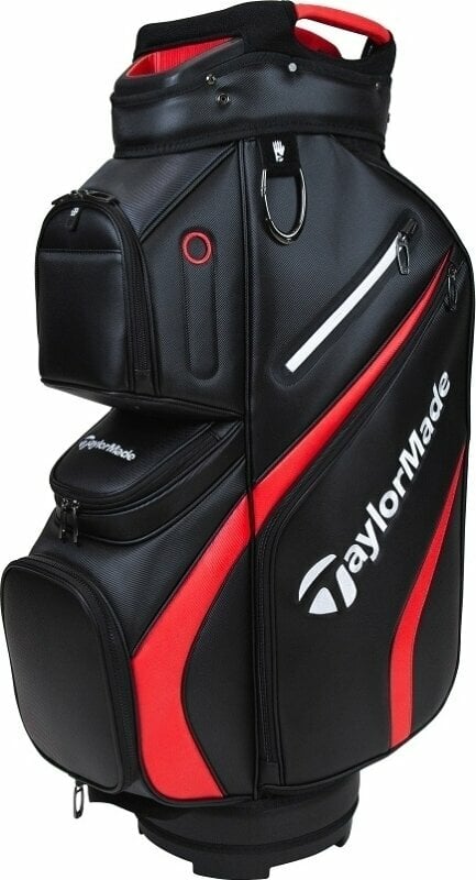 Saco de golfe TaylorMade Deluxe Cart Bag Black/Red Saco de golfe