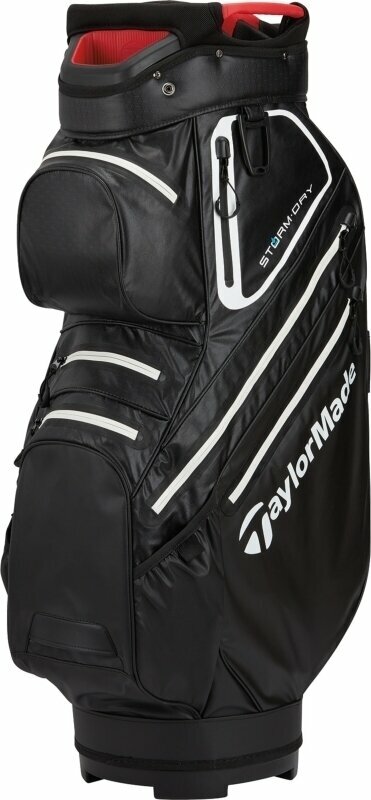 Sac de golf TaylorMade Storm Dry Cart Bag Black/White/Red Sac de golf