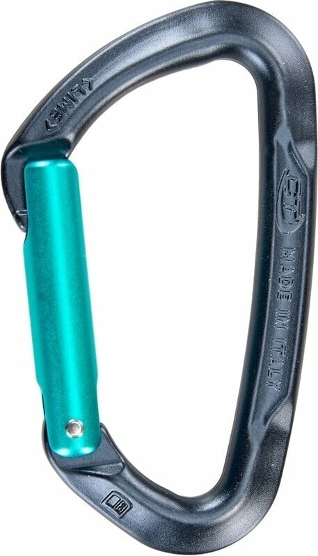 Karabinek wspinaczkowy Climbing Technology Lime S D Carabiner Anthracite/Aquamarine Solid Straight Gate