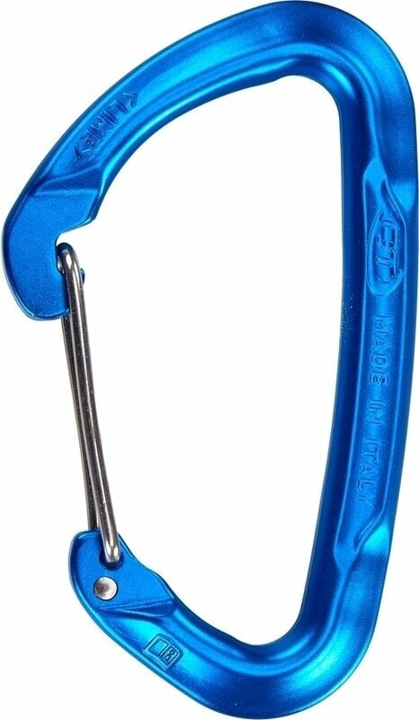 Mousqueton escalade Climbing Technology Lime W D Carabiner Electric Blue Wire Straight Gate