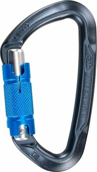 Klimkarabijnhaak Climbing Technology Lime WG D Carabiner Anthracite/Silver/Electric Blue Twist Lock - 1