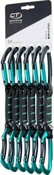 Mousqueton escalade Climbing Technology Lime Set NY Pro Dégainer rapidement Anthracite/Aquamarine Solid Straight/Solid Bent Gate 12.0 - 1