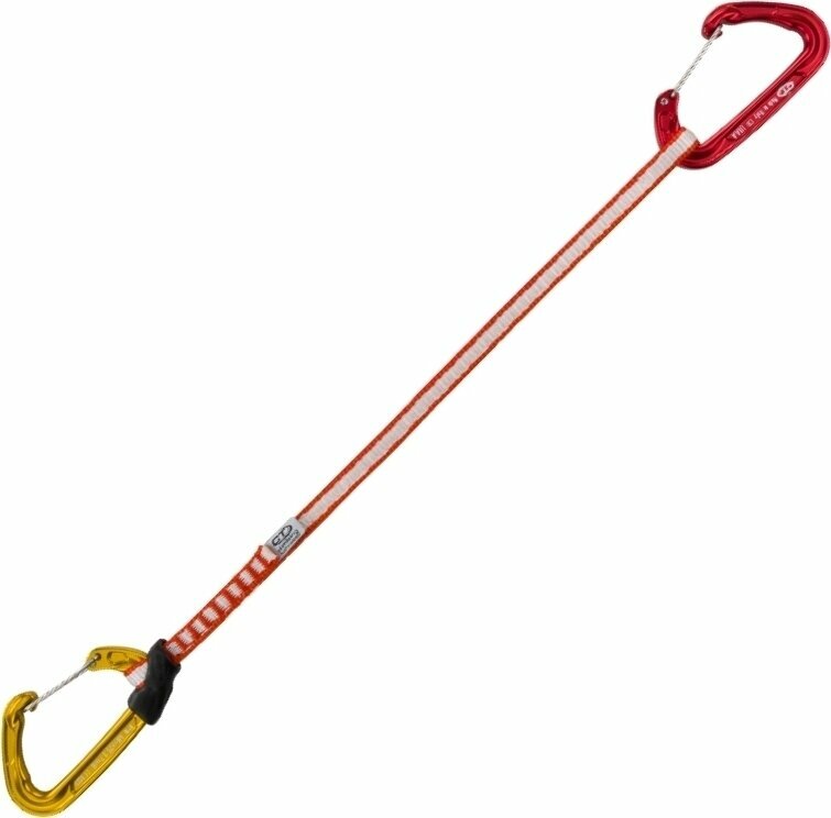 Penjačka karabinera Climbing Technology Fly-Weight EVO Long Set DY Quickdraw Red/Gold Wire Straight Gate 35.0