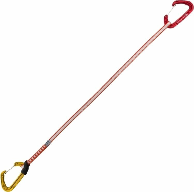 Climbing Carabiner Climbing Technology Fly-Weight EVO Long Set DY Quickdraw Red/Gold Wire Straight Gate 55.0
