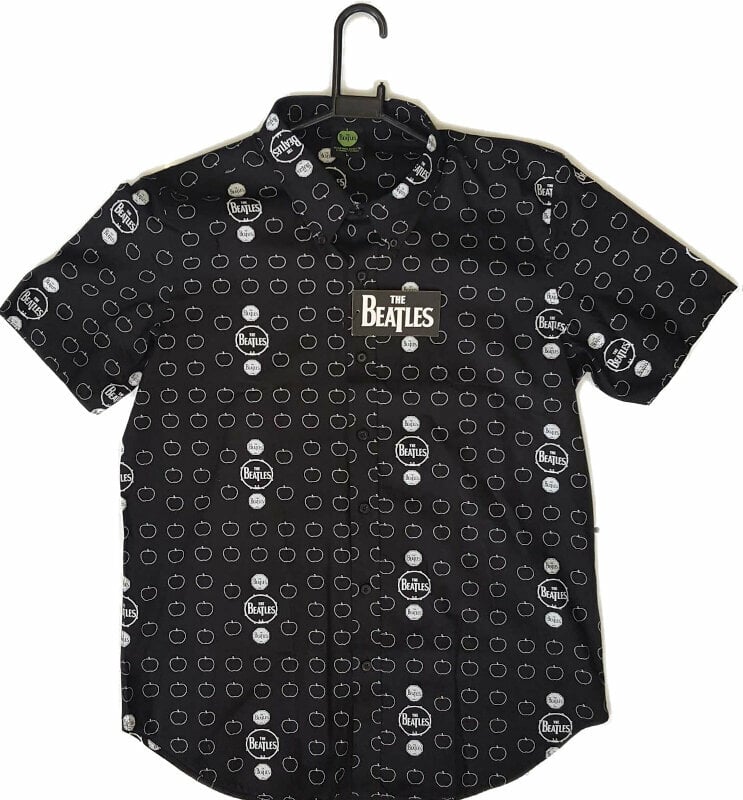 Polo Shirt The Beatles Polo Shirt Drum and Apples Black M