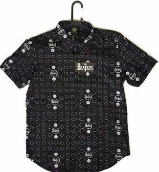 Polo Shirt The Beatles Polo Shirt Drum and Apples Black M - 1