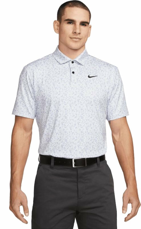 Polo Shirt Nike Dri-Fit Tour Mens Camo Golf Polo Football Grey/Black 2XL