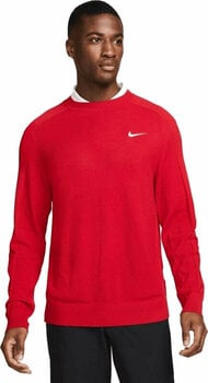 Pulóver Nike Tiger Woods Knit Crew Mens Sweater Gym Red/White 2XL - 1