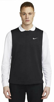 Hoodie/Sweater Nike Dri-Fit Tour Mens Golf Gilet Black/White XL - 1